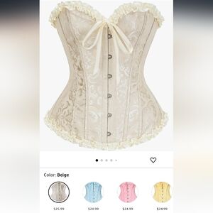 NIP Elegant Lace Corset in Beige Size Small